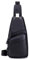 MANNUOSI Herren Schultertaschen Freizeit Fashion Echtleder Crossbody Tasche Schwarz A
