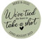 Personalised We Tied The Knot Shot Glasses Custom Wedding Favors Stickers Labels, Wedding take a Shot Stickers, Custom Shot Glass Labels 3.7cm or 4.5cm (Sage, 37mm)
