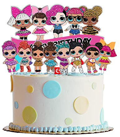 24 Pieces Cake Topper wopin-Birthday Cake Decoration Set Cake Decoration Party Supplies Boy Girls Shower Theme Birthday Party Decoration