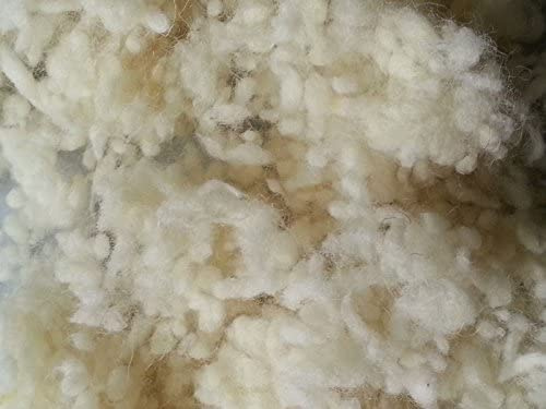 Schurwollkügelchen aus 100 % Schafschurwolle, natur, 500g (37 €/kg) fein, kompostierbar, waschbar, Watte, Bastelwatte, geeignet als Füllmaterial für z.B. Plüschtiere, Puppen, Bären, Kissen