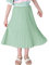 Maeau Faltenrock Lang für Mädchen Chiffon Plissee Rock Kinder Mädchen Mittellange Midi Faltenröcke 7 8 Jahre 130 Hellgrün A Linien Röcke Elastische Hohe Taille Gefaltete Rock Sommer Schulmädchen