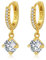 Luna Stellata Gold Creolen Ohrringe Hängend 925 Silber Damen 1 Paar Klein Zirkon Tragus Piercing Schmuck 12mm