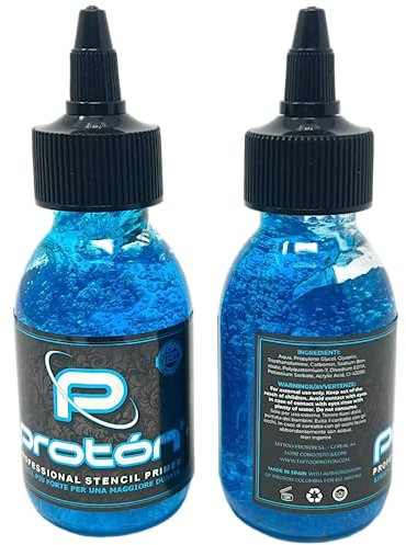 Proton Professional Stencil Primer Gel - 2x100ml - Abzugsflüssigkeit - Stempel Kleber - Tattoo INKgrafiX® Deutschland - PROFI STUDIO - IG64486