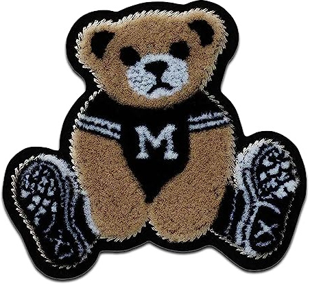 Mono-Quick Teddy M flauschig Aufnäher zum Aufbügeln 6,7 x 7,8 cm Bügelbild für Kinder Mädchen mit Lieblingstier Wild, Bügelpatch Patches Bügelflicken