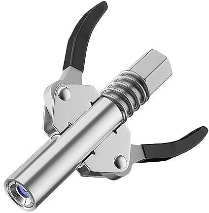DONGKER Grease Gun Coupler,15000 PSI High Pressure Grease Fittings with Double Handles for all Grease Guns 1/8 NPT Grease Guns