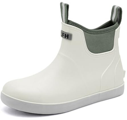 Jesindr Stivali Gomma Uomo Da Pioggia, Stivali Da Pesca, Antiscivolo Leggere Comode Shorty Boots, Impermeabile Nero Scarpe Da Giardino