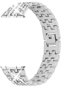 Diamantband passend for Huawei Watch GT 4 41 mm Armband passend for Mibro T1/GS Armband passend for Garmin Venu 3S/2S Vivoactive 2S Armband 18 mm Metallarmband (Color : Silver, Size : For Garmin Viv