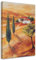 Feeby Leinwandbilder - Deko Bilder - Landschaft Toskana Orange - Canvas 60x80 1tlg- Wandbilder Schlafzimmer - Aesthetic Room Decor - Modern Wanddeko - Bild auf Leinwand - Fertig Gespannd