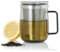 AdHoc TK63 Teeglas mit Griff YUNA 560 ml | Premium Tee-Tasse aus Borosilikatglas mit Feinfilter aus Edelstahl | mundgeblasenes Unikat im skandinavischen Design