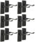 Matt Black Scroll Door Handle Set - Victorian Style Internal & External Lever Door Handles with Backplate (6 Pair of Handles)
