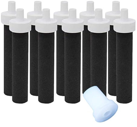 Molgoc Water Replacement Filter for Bottle,Compatible with Brita BB06,fit Brita Hard sided,Sport and Stainless Steel Bottle 10PCS,with 1PCS Bite Valve.