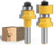 Milling Cutter,2pcs Rail and Stile Router Bit Set, 12mm 12.7mm Shank Window Sash Router Bit Reversible Window Sashand Door Woodworking Milling Cutter (Size : 12.7mm)