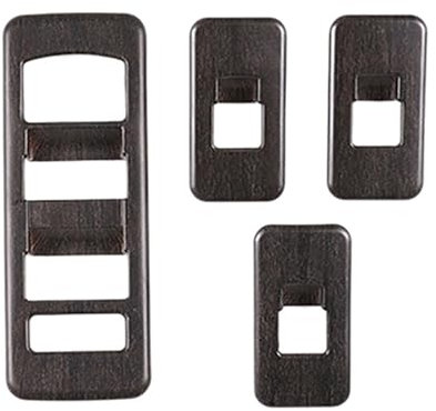 Innenraum Aufkleber 4 Stücke Ersatzteile ABS Eiche Korn Glanz Chrom Innentür Dekoration Panel Für Discovery 5