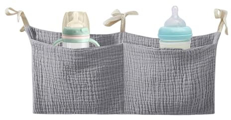 Yonuaret Kinderbett-Organizer für Kinderbett, Kinderbett-Aufbewahrungskorb | Kindergarten-Windel-/Kinderbett-Organizer, tragbare Nachttischtasche,Mehrzweck-Organisationstasche für Babybettwäsche aus