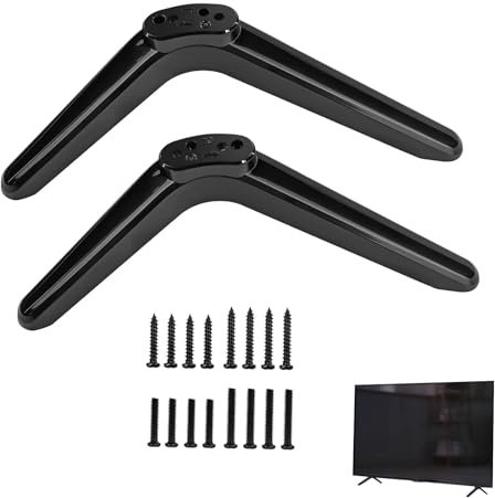 Piedistallo Universali per Supporto TV da Tavolo,per TV piatto da 20 – 65 pollici,compatibili con distanza tra i fori è di 17 – 20 mm, Antiscivolo, Installazione Semplice