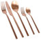 Argon Tableware 20 Piece Stainless Steel Cutlery Set - Copper - Dining Forks Knives Spoons High Polished Metal 4-Person Table Fork Knife Spoon Set