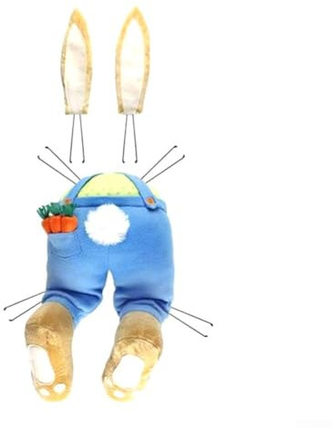 Kreieren Sie einen einzigartigen Look mit dem Osterhasen-Hinter-Kranz-Set, ideal für Urlaubsdekoration (Q)