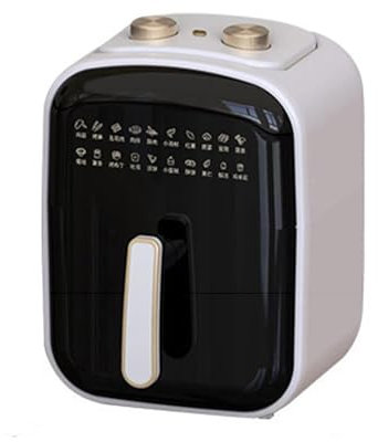 Friggitrice ad aria 6L, friggitrice ad aria multifunzione for uso domestico, funzionamento a manopola, 1200W