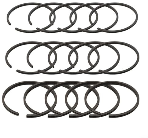 Set of 15 Air Compressor Rings for 48mm Cylinder 10 Gas Rings and 5 Oil Rings for Performance
