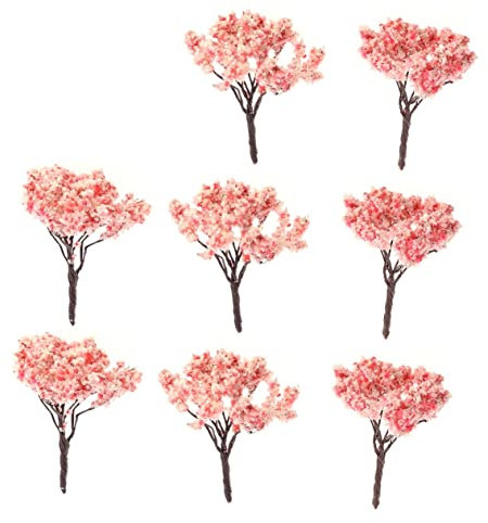 HOODANCOS 10Stücke Kirschbäume für Diorama Modellbäume Blüten für Realistische Miniaturen