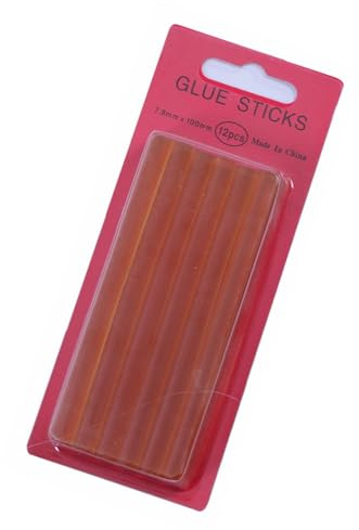 12 Stück ergonomische Heißklebestifte für natürlich aussehende Haarverlängerungen Haar Kleber Perücken Zubehör Braun Kleber Stick