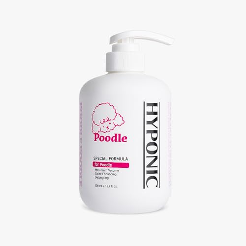 HYPONIC Shampoo for Poodle - Hypoallergenes, rassespezifisches Shampoo für Pudel für weiches Volumen, EIN mit Feuchtigkeit versorgtes Fell und lebendige Farbe (500ml)