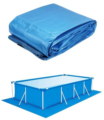 Tapis de sol de piscine pliable, rectangulaire, imperméable, résistant et léger, pour piscines à cadre, piscines hors-sol, intérieur et extérieur (200 x 300 cm)