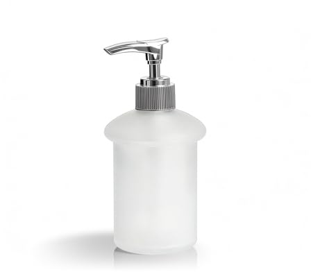 Replacement Frosted Glass Soap Dispenser Bottle with Pump, 200ml Spare Liquid Soap Bottle Compatible with Wall Mounted Holder Bathroom Bracket(Single Bottle)