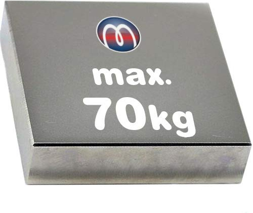 Quadermagnet Neodym Magnet-Quader Extra Stark - Haftkraft bis 800kg - Starke Blockmagnete - Rechteckige NdFeB Magnete, Größe: 50x50x10mm | 70kg Haftkraft