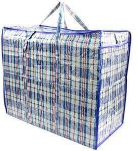 Q4U Wäschesäcke mit Reißverschluss, wiederverwendbar, groß, robust, 100 x 70 x 30 cm, wiederverwendbare Wäscheaufbewahrungstasche, Einkaufs- und Strandbeutel (1 x Tasche)