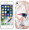 Prime Brands Group Cell Phone Case For Apple iPhone 8/7/6S Nfl Licensed New England Patriots, White And Rose Gold Marble