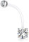 Autiga® Schwangerschaftspiercing Bio Flex Flexibler Kunststoff kürzbar Zirkonia Kristall Bauchnabel-Piercing klar