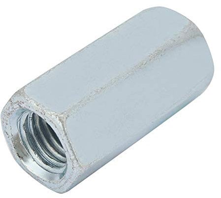 Verzinkte lange Sechskantmutter mit langer Stange Langmutter aus Kohlenstoffstahl, verzinkt M20 × 60 × 30 (mm)