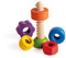 Erzi 42527 Schraubenspiel Regenbogen aus Holz, Lernmaterial, Benennen von Formen und Farben