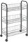 Metaltex LUGANO LAVA - Carro Multiuso con Ruedas. 3 Cestas. Color NEGRO. 64x42x26 cm