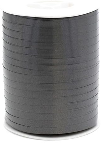 Star Geschenkband Ringelband 5mm x 500m wasserfest - 30 FARBEN in 5/10/19/31/50mm - Dekoband aus Kunststoff - Polyband zum Anbinden von Luftballons - Schleifenband zum Basteln - Anthrazit Grau