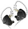 ERJIGO ZSNPROX - Cuffie ibride con auricolari in-ear dinamici KZ ZSN PRO X 1BA+1DD HiFi (senza microfono, nero)