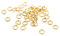 Vintageparts Biegeringe aus Messing mit 18k Gold beschichtet 2,5mm 50 Stück zum Schmuck selber basteln