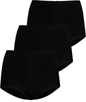 Teyli 3er Pack Pantys Damen – Bequeme Slips mit Hohem Bund – Klassische Damen Unterwäsche für Jeden Tag – Weiche und Angenehme Unterhosen für Frauen – Komfortable Slipform Damen