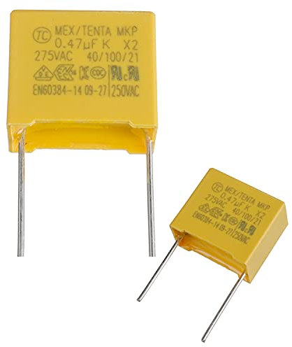 BOJACK 470 nF 0,47 uF 470J 275 V Sicherheitskondensatoren MEX -X2 MKP Unterdrückung von Differentialmodus-Interferenzkondensatoren (Packung mit 20 Stück)