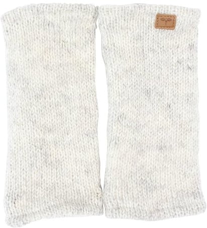 BUDDHA arts&more Pulswärmer Stulpen mit Daumenschlitz 100% Wolle fleecegefüttert Handarbeit Nepal (natur)