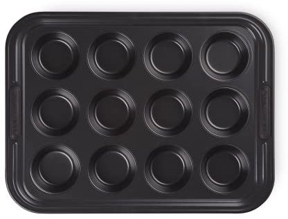 Le Creuset gehärtete Antihaft-Mini-Gugelhupfform, 12 Formen, geschmiedetes Aluminium, 46012000010000