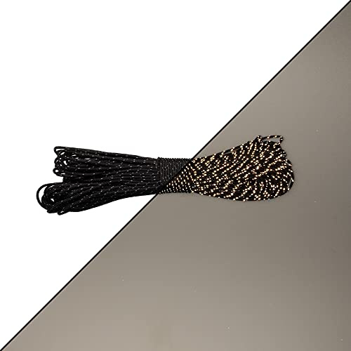 Paracord Planet – Fluorescent 1.75mm Réfléchissant Guyline 95 Paracord Tente Corde Camping Parachute Corde - Noir - 65ft