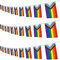 ZXvZYT Progress Regenbogen-Pride-Flaggen, Banner, Schnur, kleine Mini-Regenbogen-Flagge für schwule LGBT-Wimpel für Regenbogen-Party, Festival, Dekorationen (15 m, 38 Flaggen)