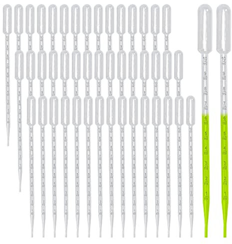 30pcs Plastic Transfer Pipettes, 10ml Large Pipette Dropper Transparent Graduated Pipette Measuring Pipettors for Transferring Essential Oils Perfume Paints DIY Art and Science Laboratory (10ml)