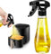 AHOUGER Neu Ölsprüher Schwarz, 200ml Upgraded Öl Sprühflasche für Speiseöl, Glas Ölspray für Heißluftfritteuse