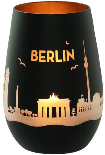Goodtimes Windlicht Skyline Berlin Schwarz & Bronze