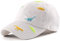 XIAOHAWANG Sommer Baseball Cap für Jungen Mädchen Verstellbar Sport Kappe Kinder Mit Dinosaurier-Stickerei Schirmmütze Kinder UV Schutz 2-6Jahren((Weiß),48cm)