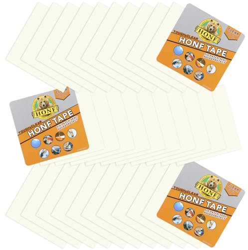 OUZHOU 30PCS Tent Repair Tape Kit 3.9 x 3.9 In, TPU Waterproof Repair Patches DIY Cut, Puncture Repair Patches Tape For Paddling Pools, Tents, Inflatable Swimming Pool, Airbed, Sofa, Awnings, Kayak