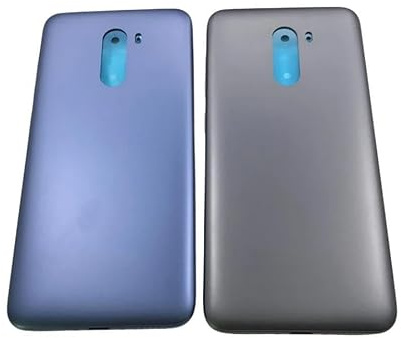 Valman SHOWGOOD for Xiaomi Pocophone Poco F1 Battery Back Cover with Logo Replacement Parts for Xiaomi Pocophone Poco F1 Battery Cover Replacement Parts (Black No Lens)